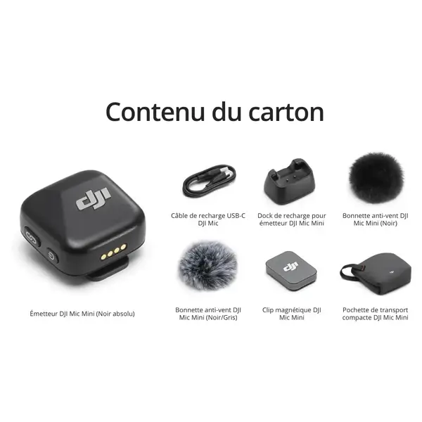 Micro cravate sans fil DJI Mic Mini – 1 TX – Image 2